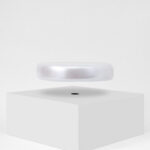 ZECH. Levitante IV. Dispositivo magnetico de levitacion, Poliester, acrilico, pintura bicapa. 30cm x 30cm x 20cm. 2014